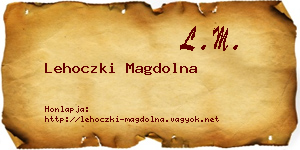 Lehoczki Magdolna névjegykártya